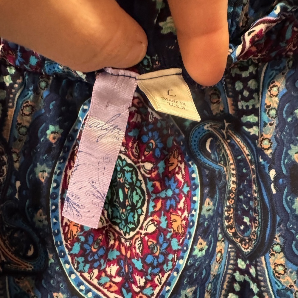Paisley Print Blue Skirt - Picture 4 of 4